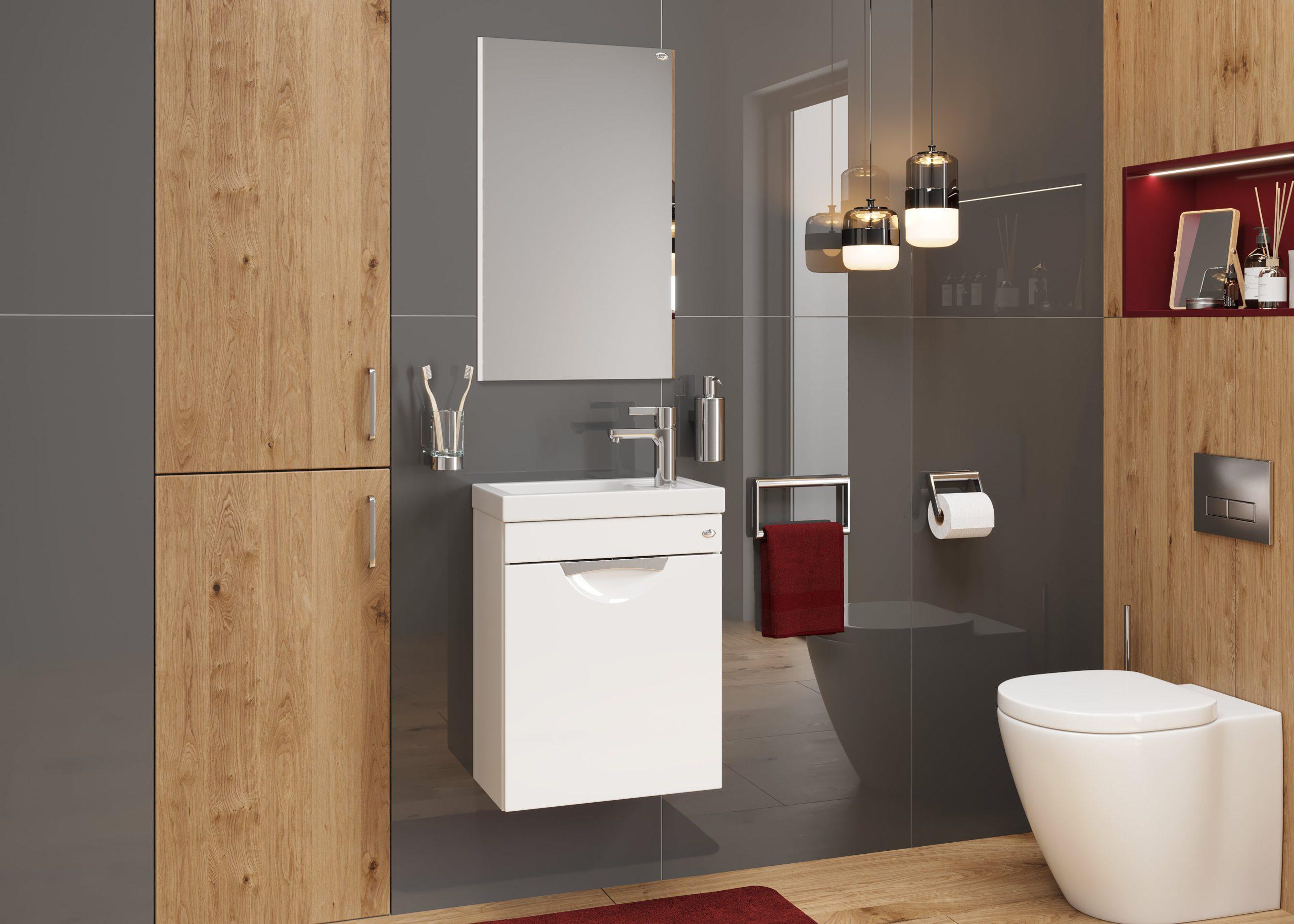 Тумба Onika Комо 45 подвесная, белая (ум. Фостер 45)