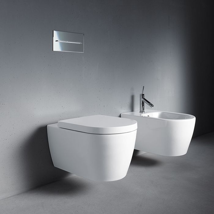 Duravit Me by Starck Унитаз подвесной Rimless 570х370 мм, с креплениями, вкл. крепление Durafix,с покрытием WonderGliss цвет белый ЦЕНА)