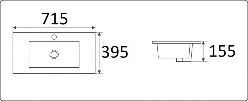 Умывальник CeramaLux 9393-70 Умывальник CeramaLux 9393-70