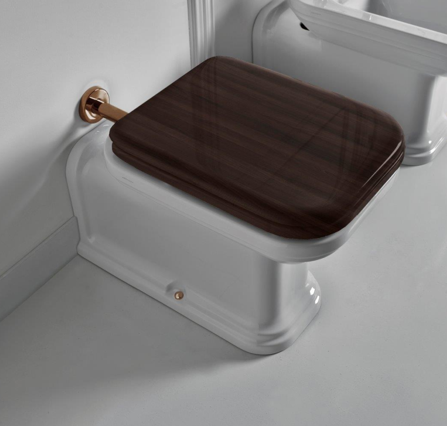 Kerasan Waldorf Унитаз напольный пристенный удлинен ''Prolungato'' 65х37см, цвет белый (можно комбинировать с высок\средним бачком)