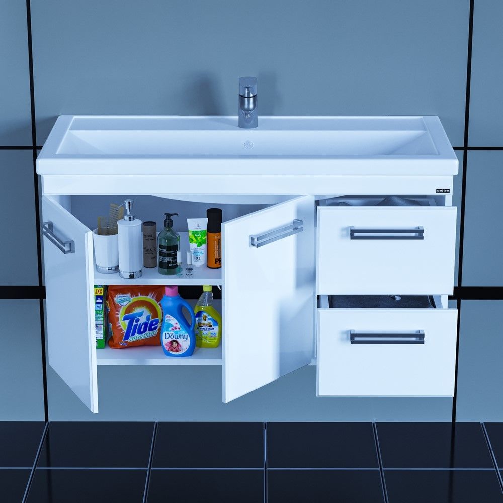 Тумба под раковину СаНта Меркурий 100 209006, подвесная ( ум. Фостер 100)