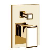 Gessi Eleganza Встраиваемый однорычажный смеситель с автоматическим переключателем ванна/душ(внешние части), цвет: шлифованное золото