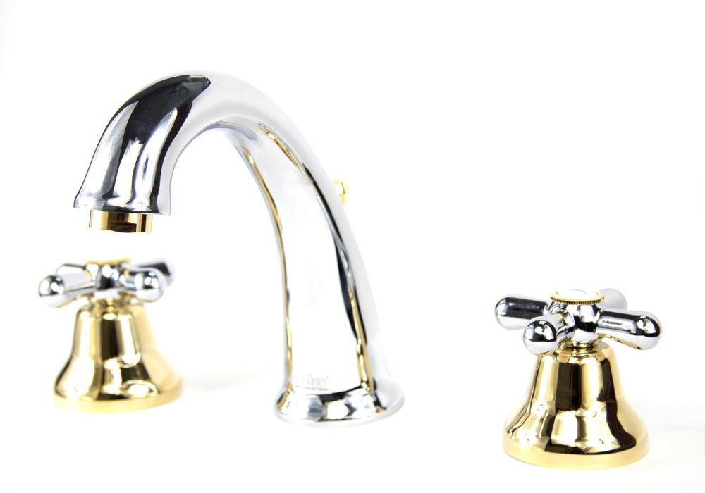 Смеситель для раковины Webert Armony AM750101017, хром/золото, артикул AM750101017