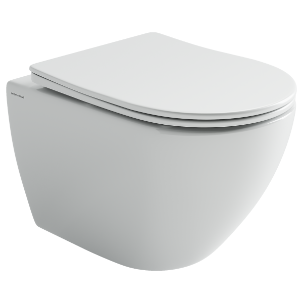 Унитаз подвесной Ceramicanova Мия (Mia) Торнадо 52 см сиденье микролифт крепления белый арт CN1805T