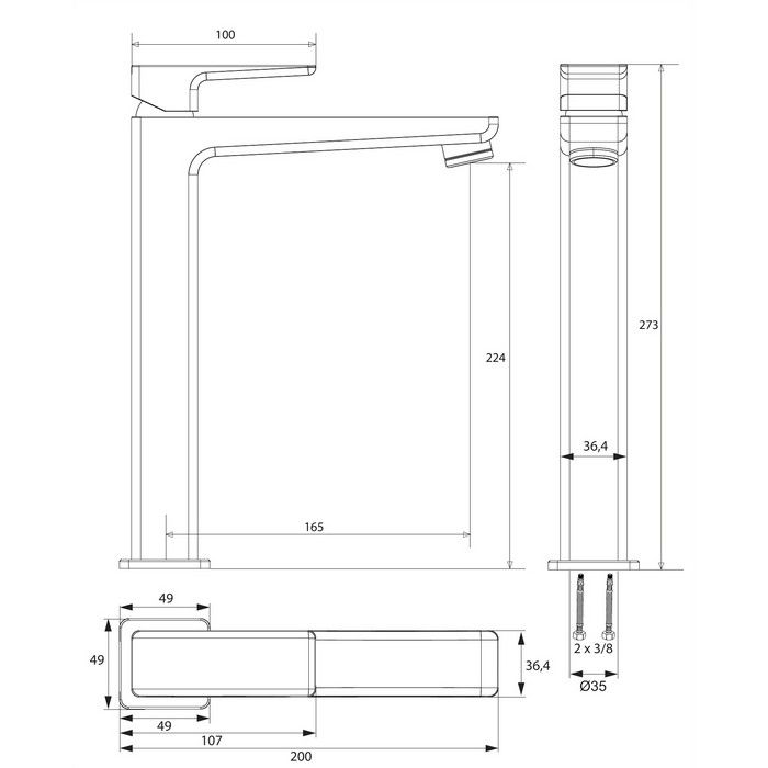 Смеситель для умывальника OMNIRES PARMA PM7412CR (хром)