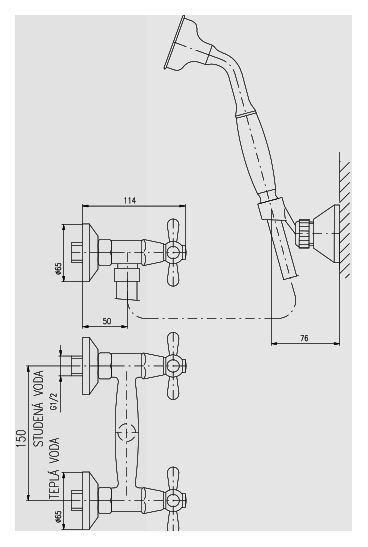 Смеситель для душа Rav Slezak Morava MK580.5/2Z