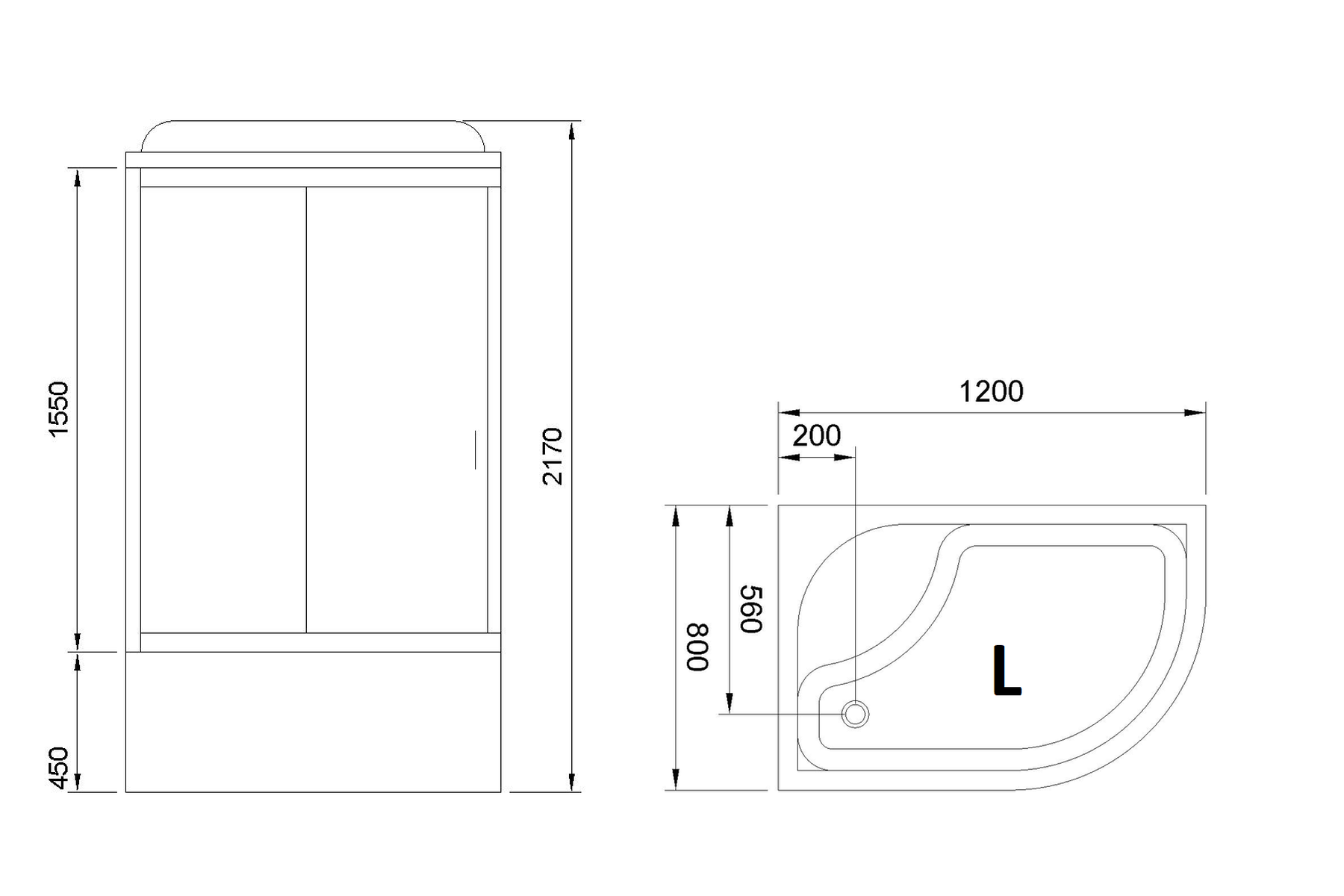 Душевая кабина Royal Bath RB 8120BK6-WC-CH (белое/матовое) левая Душевая кабина Royal Bath RB 8120BK6-WC-CH (белое/матовое) левая
