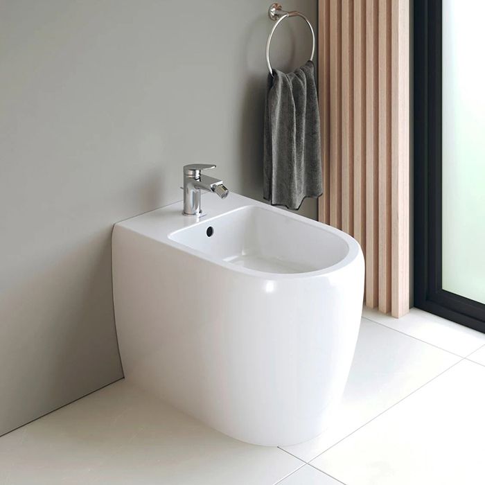 Duravit  Qatego Биде напольное 390х600х400 мм, с 1 отв под смеситель, Weiß Hochglanz, цвет белый