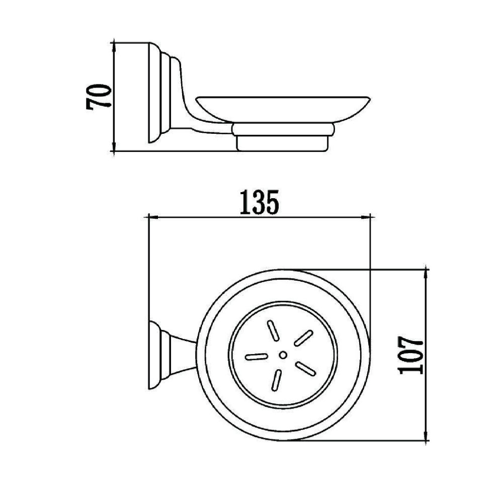 Мыльница Savol S-003159, хром, артикул S-003159