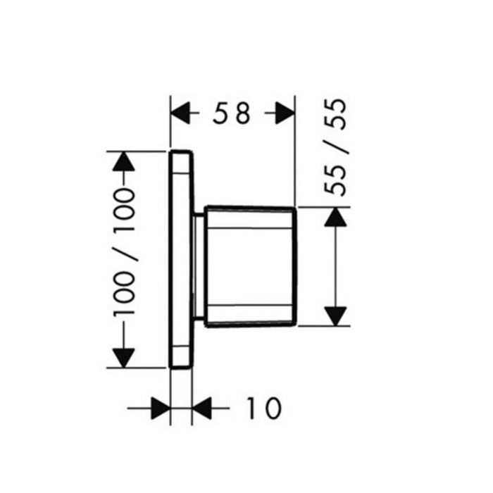 AX Urquiola Встраиваемый запорный/переключающий вентиль Trio/Quattro , ¾ (внешняя часть), цвет: хром AX Urquiola Встраиваемый запорный/переключающий вентиль Trio/Quattro , ¾ (внешняя часть), цвет: хром