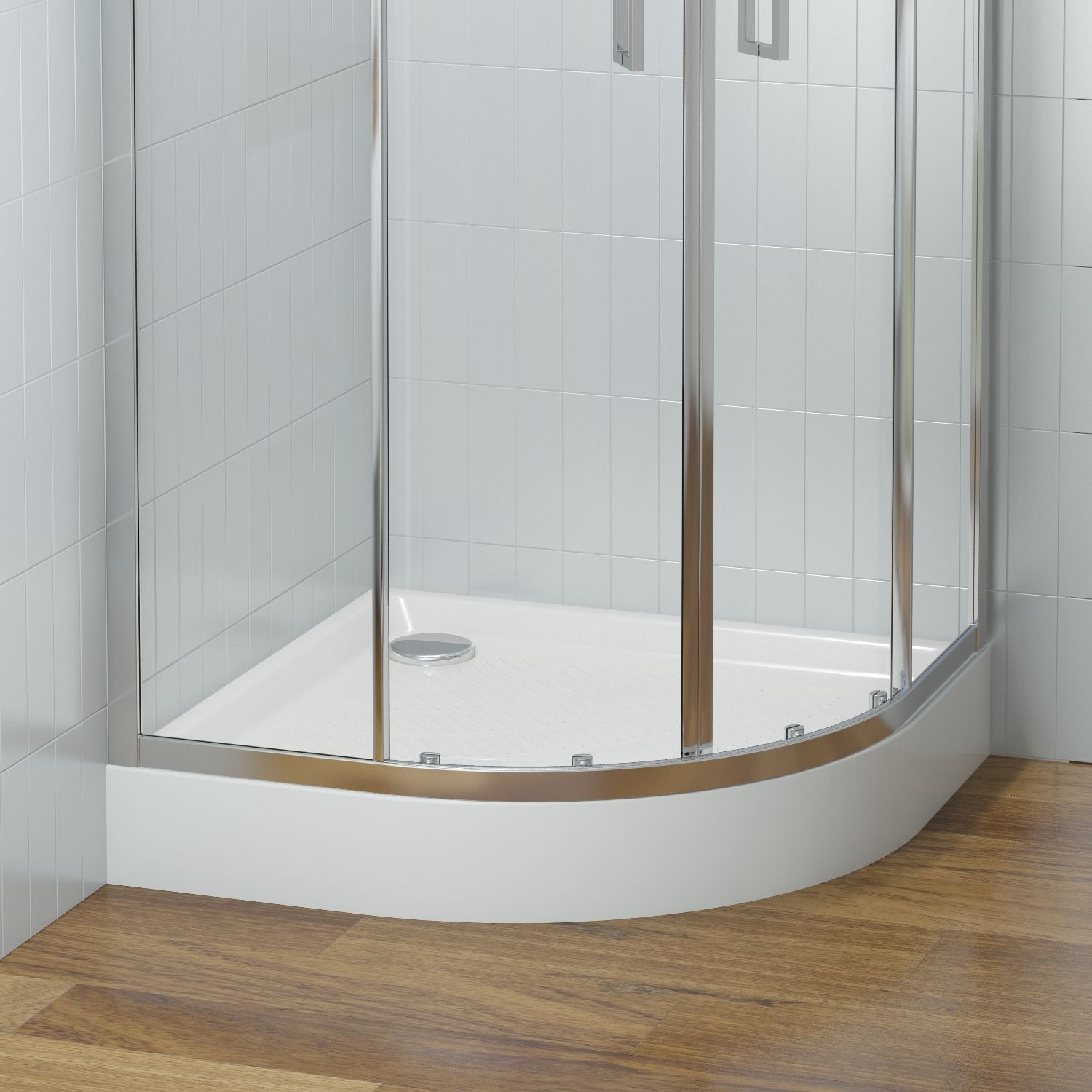 Комплект полукруглого душевого поддона с сифоном Lavinia Boho Rock 3707290S, 90 х 90 см