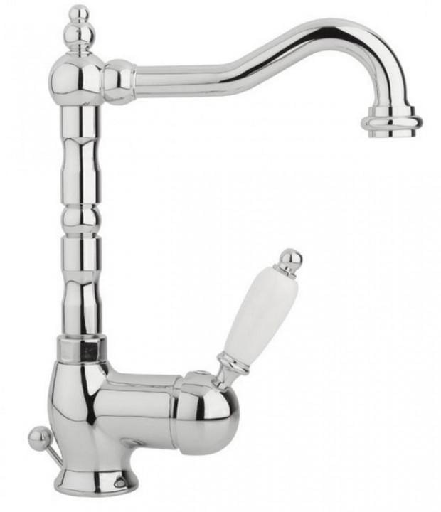 Смеситель Для Раковины CEZARES Elite-2 Хром (ручка Белая) Opadiris