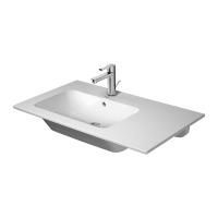 Duravit ME by Starck Раковина подвесная с переливом, с полкой справа, отв под смес, 83х49см, цвет: белый