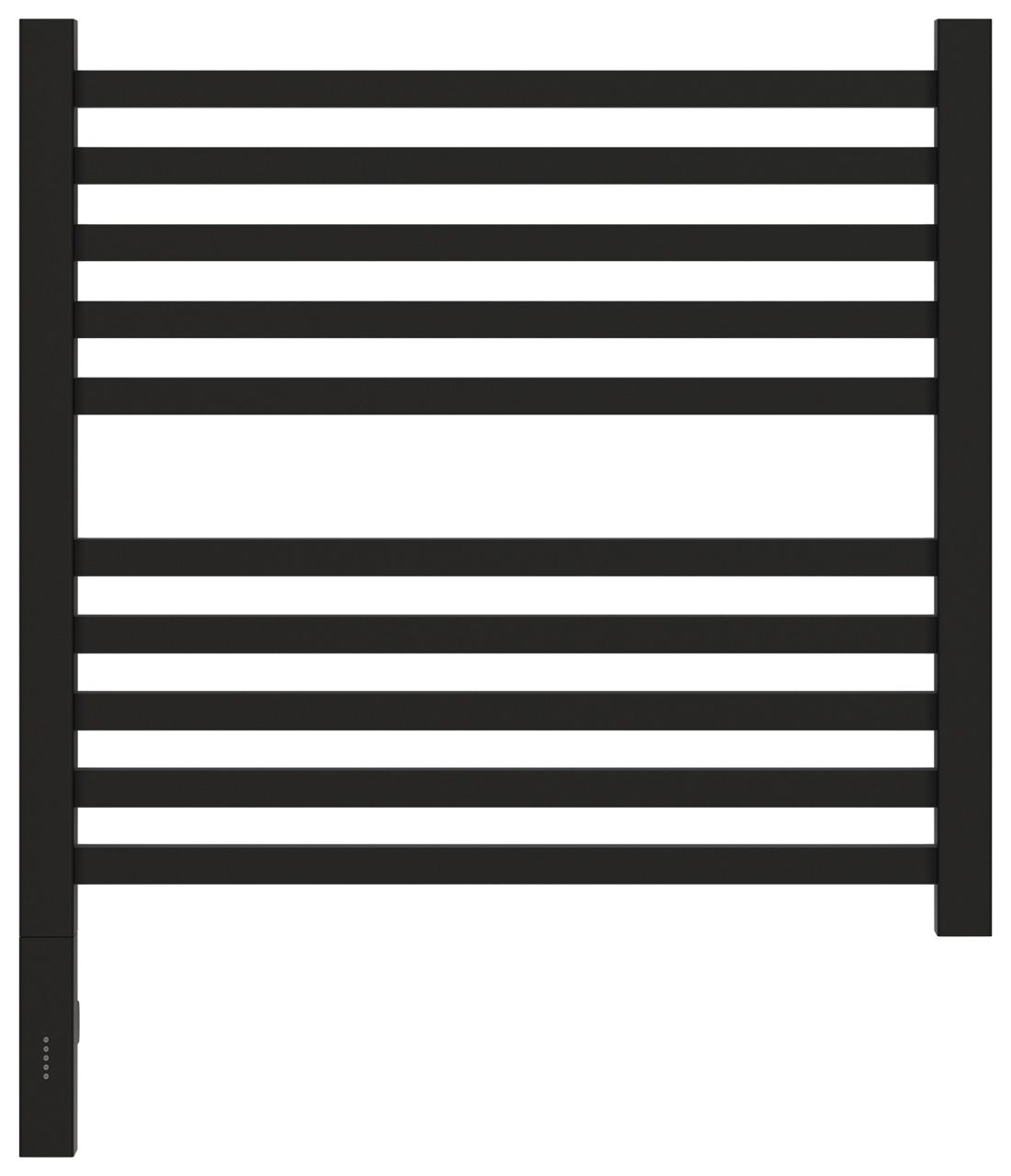 Полотенцесушитель электрический "МОДУС 3.0" 500х500 / МЭМ левый (Матовый чёрный)