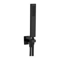 CISAL Shower Душевой гарнитур:ручная лейка,шланг 150 см,вывод с держателем, цвет черный матовый