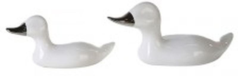 Casablanca, керамическая большая утка "Эмми", цвет бело-серебристый, артикул 36964