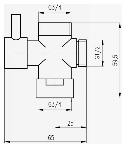 Керамический переключатель Rav Slezak MD0629CMATC