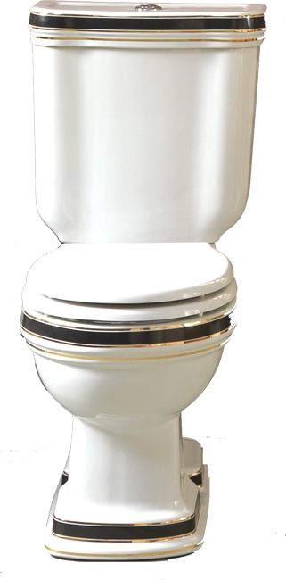 Унитаз биде Creavit Klasik KL310-00CB00E-KR00 Белый с декором без бачка и сиденья