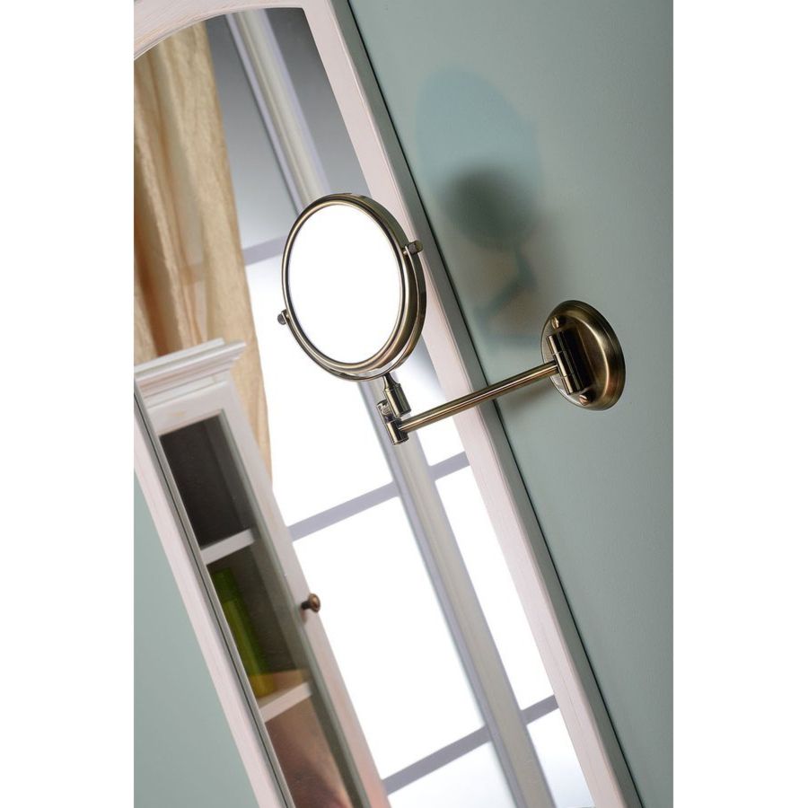 Настенное косметическое зеркало DIAMOND d150 мм, бронза, Sapho