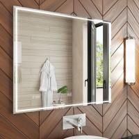 Зеркало Vigo Marta Luxe 80 с подсветкой и часами Хром