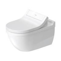 Унитаз, Duravit, Starck 3, традиционный (с закрытым смывным краем), тип установки-подвесной, ширина, мм-370, глубина, мм-620, высота, мм-380, форма чаши-овальная, выпуск-горизонтальный, без декора, материал-керамика, сиденье с функцией биде-необходимо зак