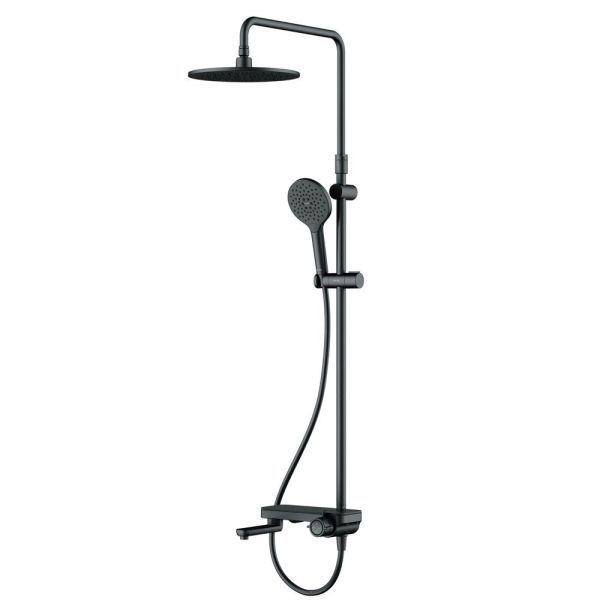 F0780722 Like, душ.система: см-ль-полка д/ванны/душа, душ.штанга 1030-1460мм, верхний душ 220 мм, ру