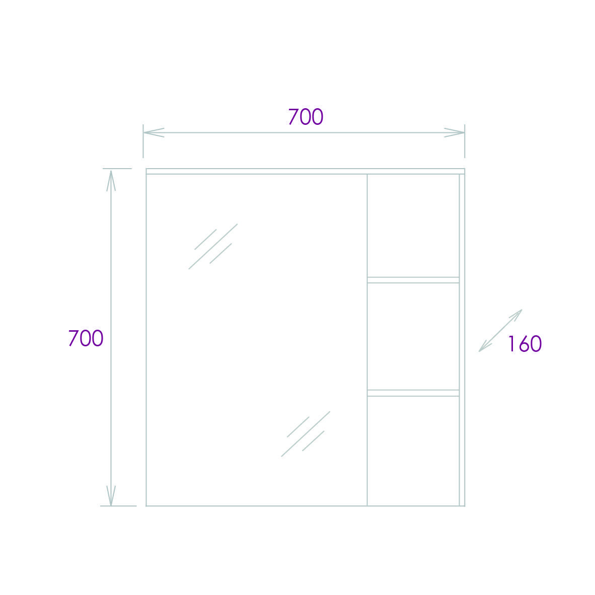 Тумба для умыв. "Омега-40" подвес. (ум. Сомо 40)