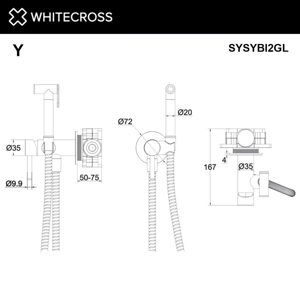 Система для биде скрытого монтажа WHITECROSS Y SYSYBI2GL (золото) Система для биде скрытого монтажа WHITECROSS Y SYSYBI2GL (золото)