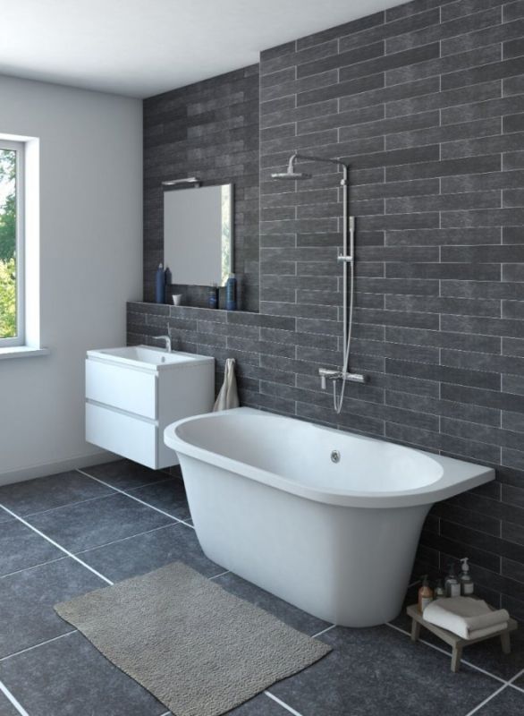 Ванна из искусственного камня Эстет Лира 170х80 Белая