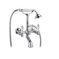 Nicolazzi Petit Mont Blanc Смеситель для ванны с душем duplex настенный на 2 отверстия, излив: 155 мм, цвет: хром