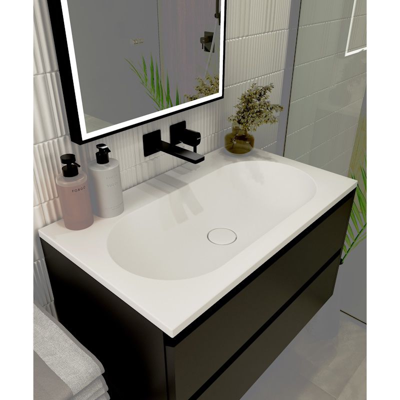 Раковина Florentina Гавана 80 см 10.260.00800.001, белая, артикул 10.260.00800.001