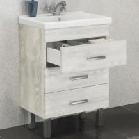 Тумба с раковиной Comforty Никосия 60Н 4142203 Дуб белый