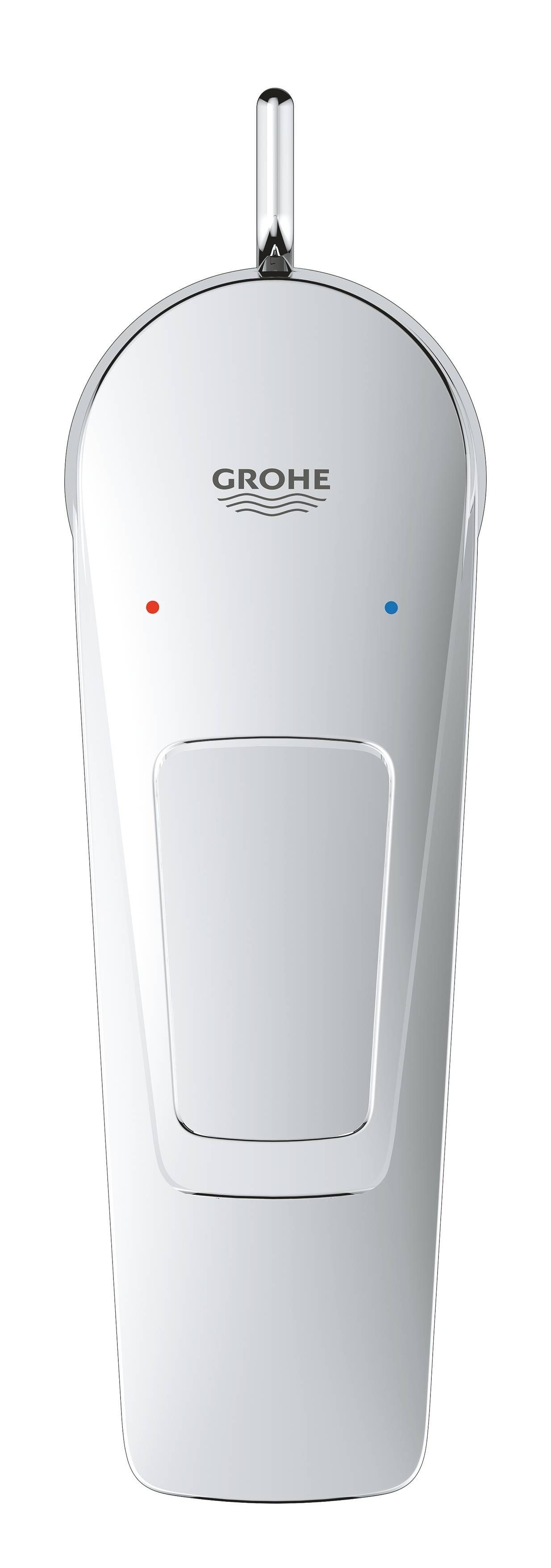 Смеситель для раковины GROHE BauLoop с ограничителем температуры и рычажным донным клапаном, размер S, хром (23877001) Смеситель для раковины GROHE BauLoop с ограничителем температуры и рычажным донным клапаном, размер S, хром (23877001)