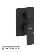 Смеситель для душа скрытого монтажа EXCELLENT Keria AREX.2045BL (черный мат)