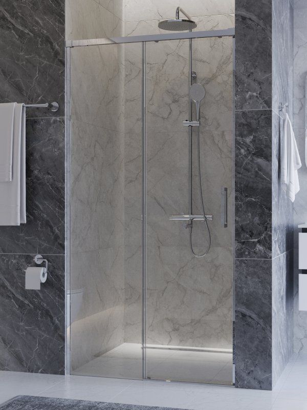 PLANE-BF-1-120-C-GM Душевая дверь, отделка Оружейная сталь, артикул PLANE-BF-1-120-C-GM