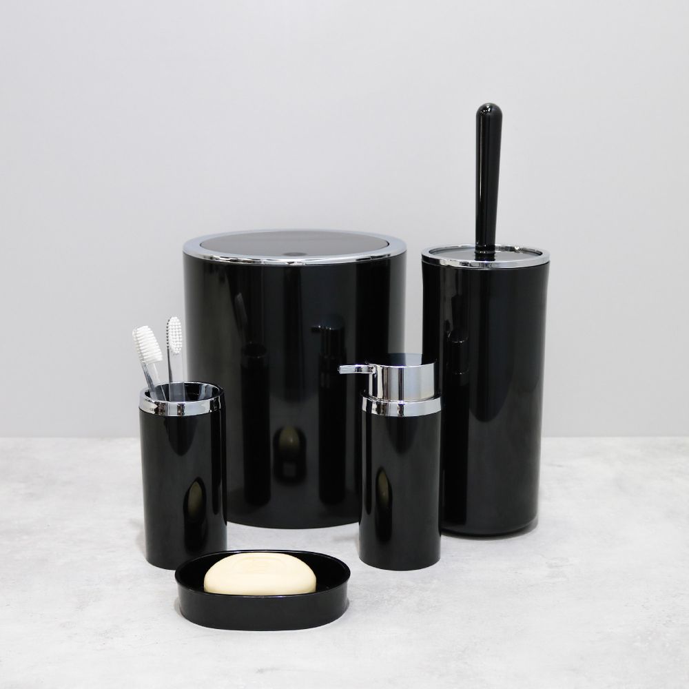 Стакан для ванной комнаты FIXSEN ROUND BLACK FX-454-3, черный