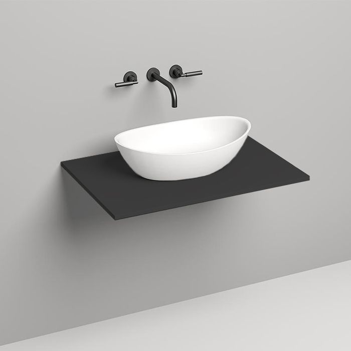 SALINI Столешница 800х500х15 мм, из материалв S-Stone, цвет  матовый RAL 9011 SALINI Столешница 800х500х15 мм, из материалв S-Stone, цвет  матовый RAL 9011
