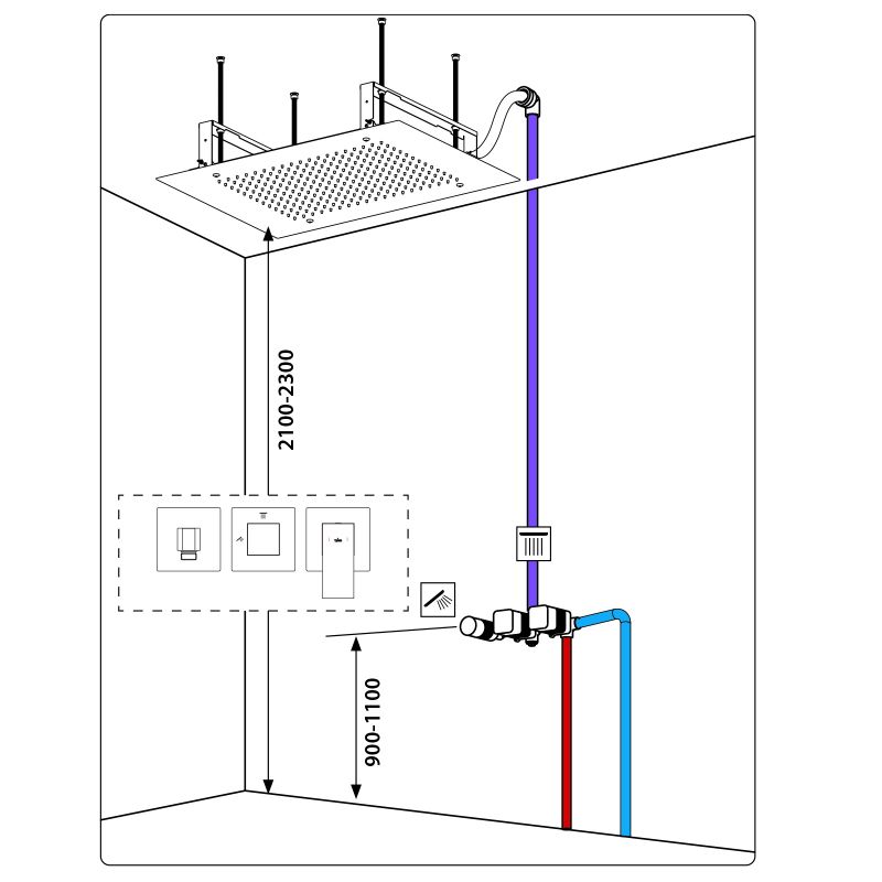 Душевая система встроенная Timo Selene SX-2129/03SM черный