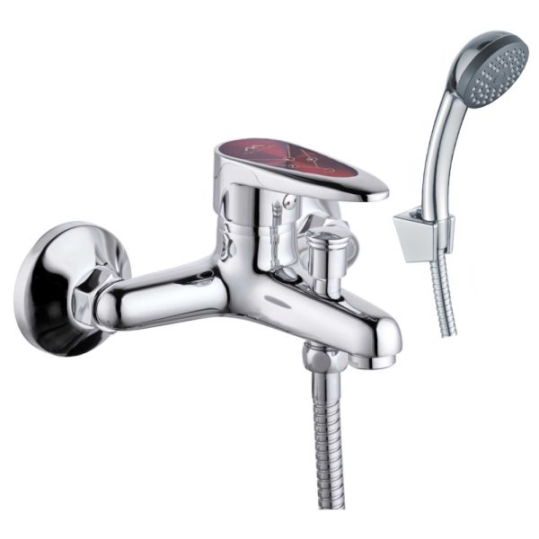 Смеситель для ванны FASHUN A3050RED, хром/красный