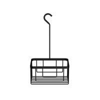 Decor Walther DW 226 Корзина универсальная 18.5x12.5x35см для душа, подвесная, цвет: Nero opaco