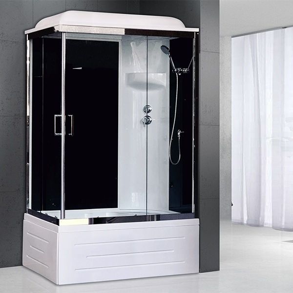 Душевая кабина Royal Bath BP 120х80 RB8120BP6-BT-CH-R стекло прозрачное задняя стенка Черная Душевая кабина Royal Bath BP 120х80 RB8120BP6-BT-CH-R стекло прозрачное задняя стенка Черная