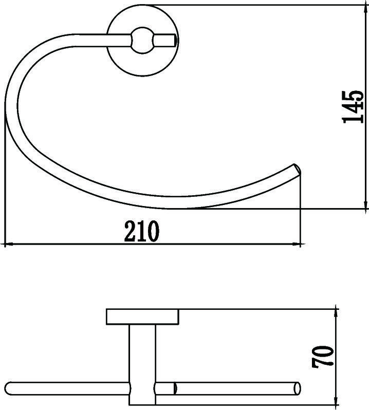 Полотенцедержатель Savol S-008760, хром, артикул S-008760