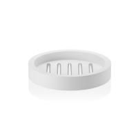 Мыльница, Decor Walther, Stone, STS, ширина, мм-115, глубина, мм-115, высота, мм-20, тип установки-настольный (свободностоящий), материал мыльницы-минеральное литье со вставкой, цвет-хром/белый матовый