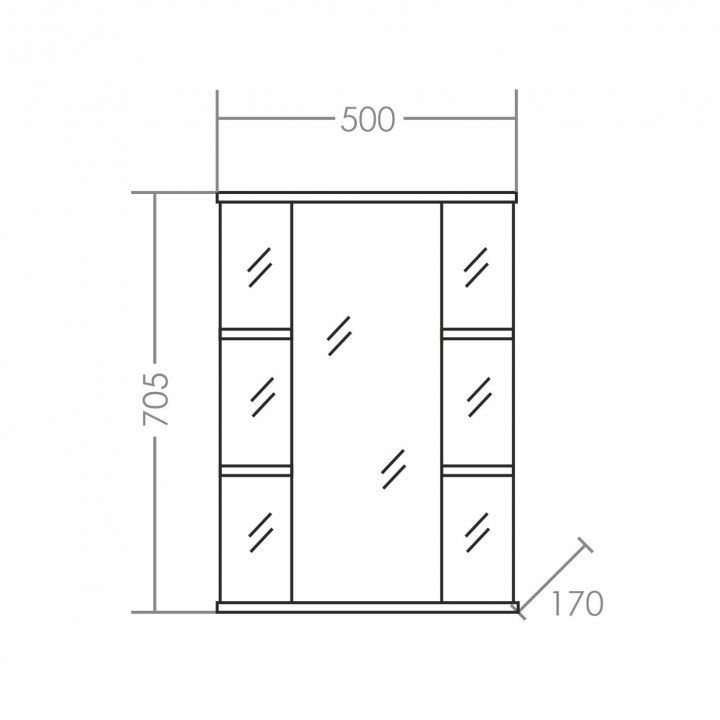 Зеркало "Герда-500" фацет