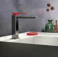 Gattoni Color Cube Накладная ручка на смеситель для раковины и биде, цвет красный Gattoni Color Cube Накладная ручка на смеситель для раковины и биде, цвет красный