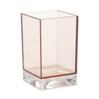 Стакан, Laufen, Kartell by, одинарный, ширина, мм-70, глубина, мм-70, высота, мм-120, тип установки-настольный (свободностоящий), материал стакана-пластик, цвет-пудровый розовый