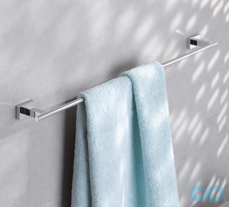 Держатель для банного полотенца GROHE Essentials Cube 600 мм, хром (40509001) Держатель для банного полотенца GROHE Essentials Cube 600 мм, хром (40509001)