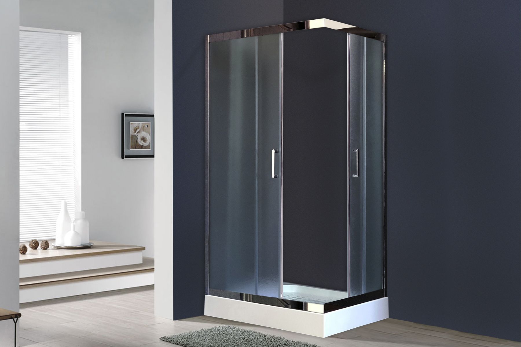 Душевой уголок Royal Bath RB HPD-C-CH 120х100х185(рифленое)