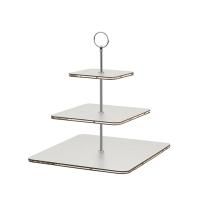 ADJ Сервировочная стойка, 30x30xH35 см.,ручка Круглая, цвет: устричный, фурнитура хром