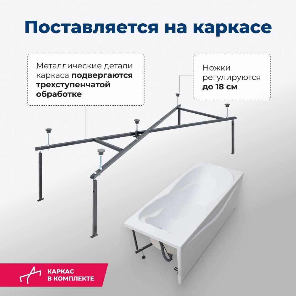 Акриловая ванна Aquanet Viola NEW 180x75 (с каркасом) Акриловая ванна Aquanet Viola NEW 180x75 (с каркасом)